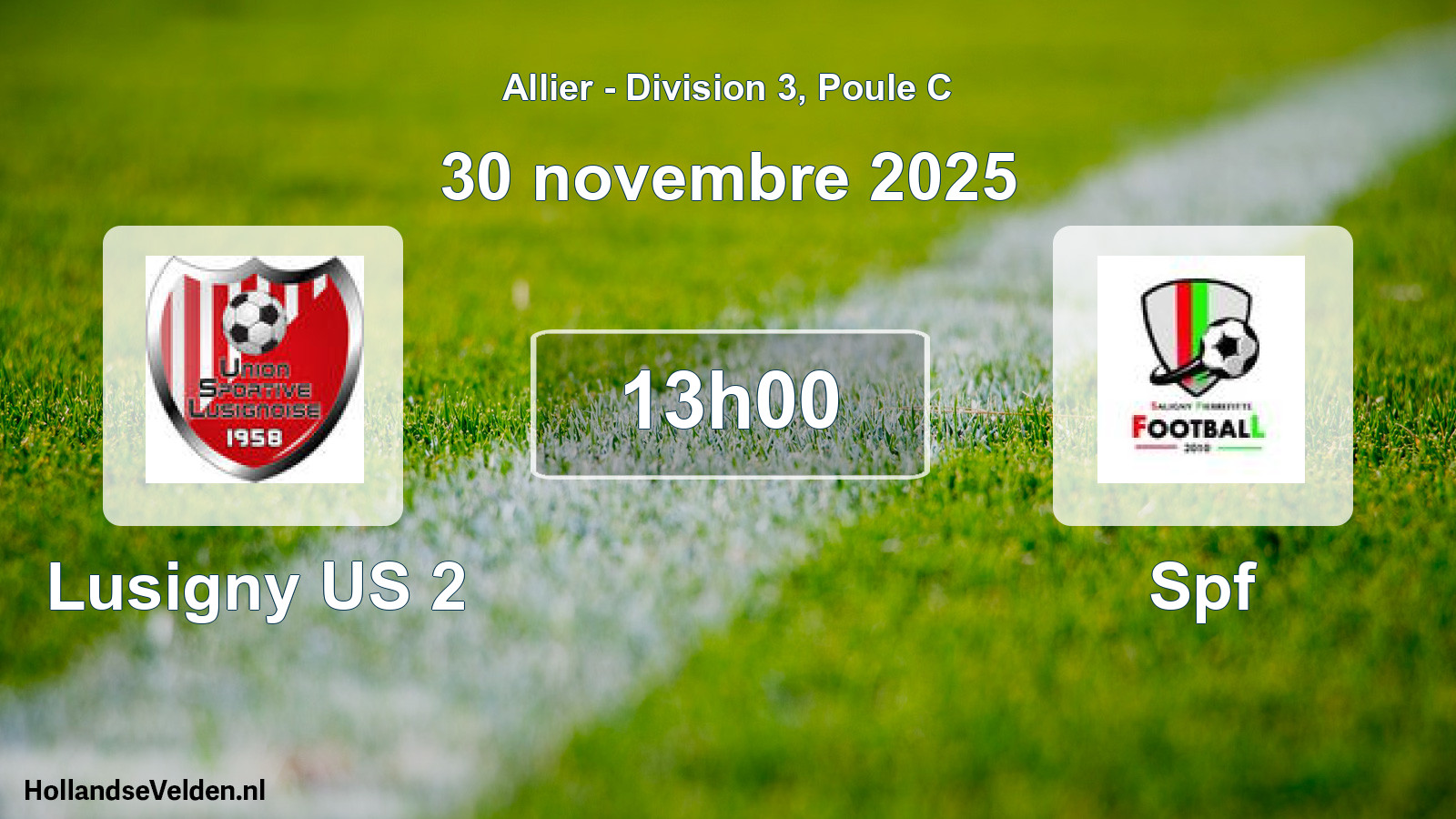 Scheduled Match: Lusigny US 2 - Spf (30 November 2025)