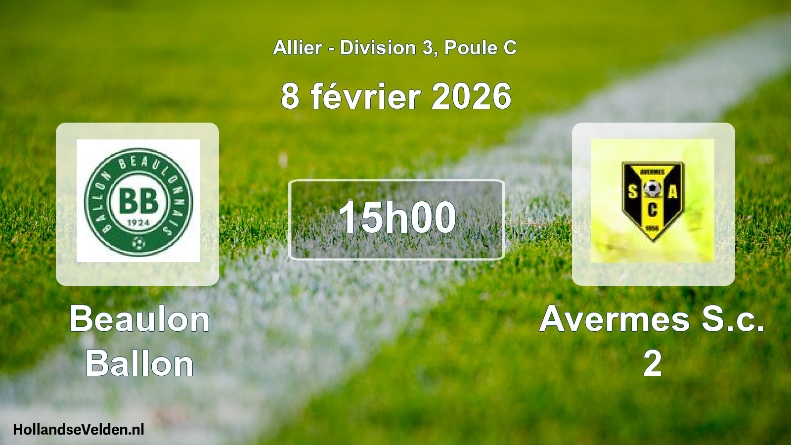 Scheduled Match: Beaulon Ballon - Avermes S.c. 2 (8 February 2026)