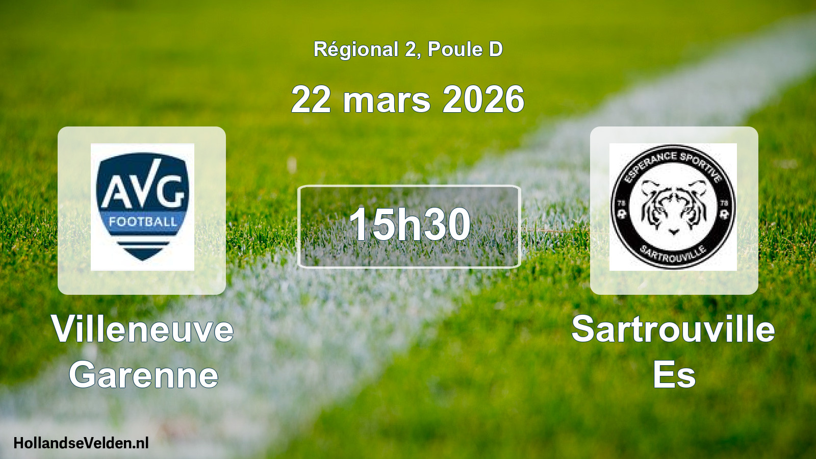 Geplande wedstrijd: Villeneuve Garenne - Sartrouville Es (22 mars 2026)