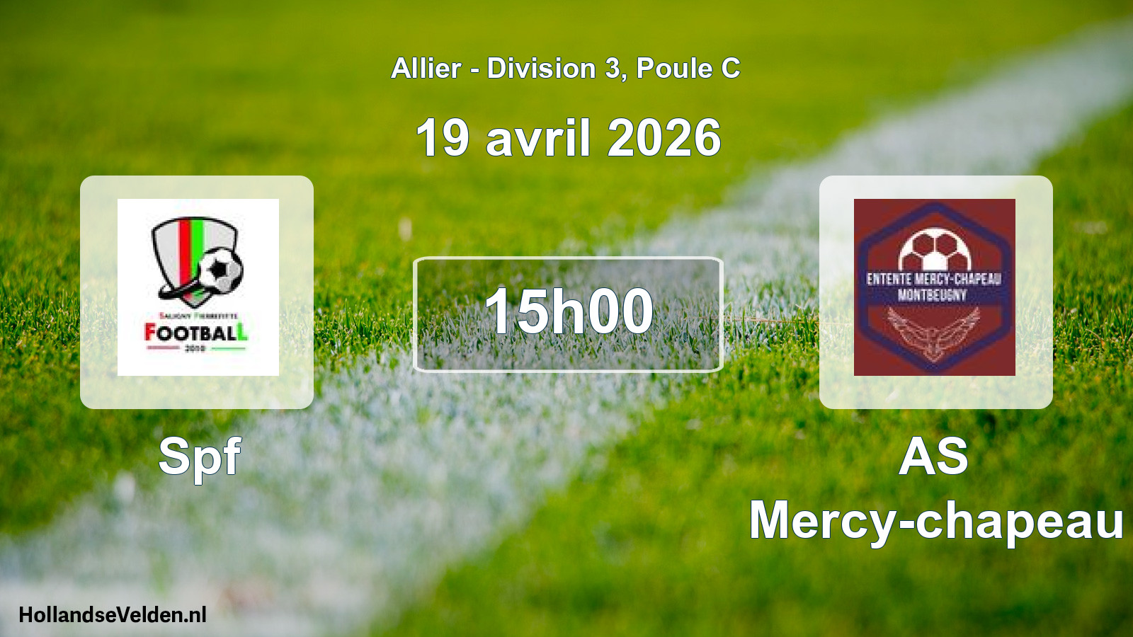 Match programmé: Spf - AS Mercy-chapeau (19 avril 2026)