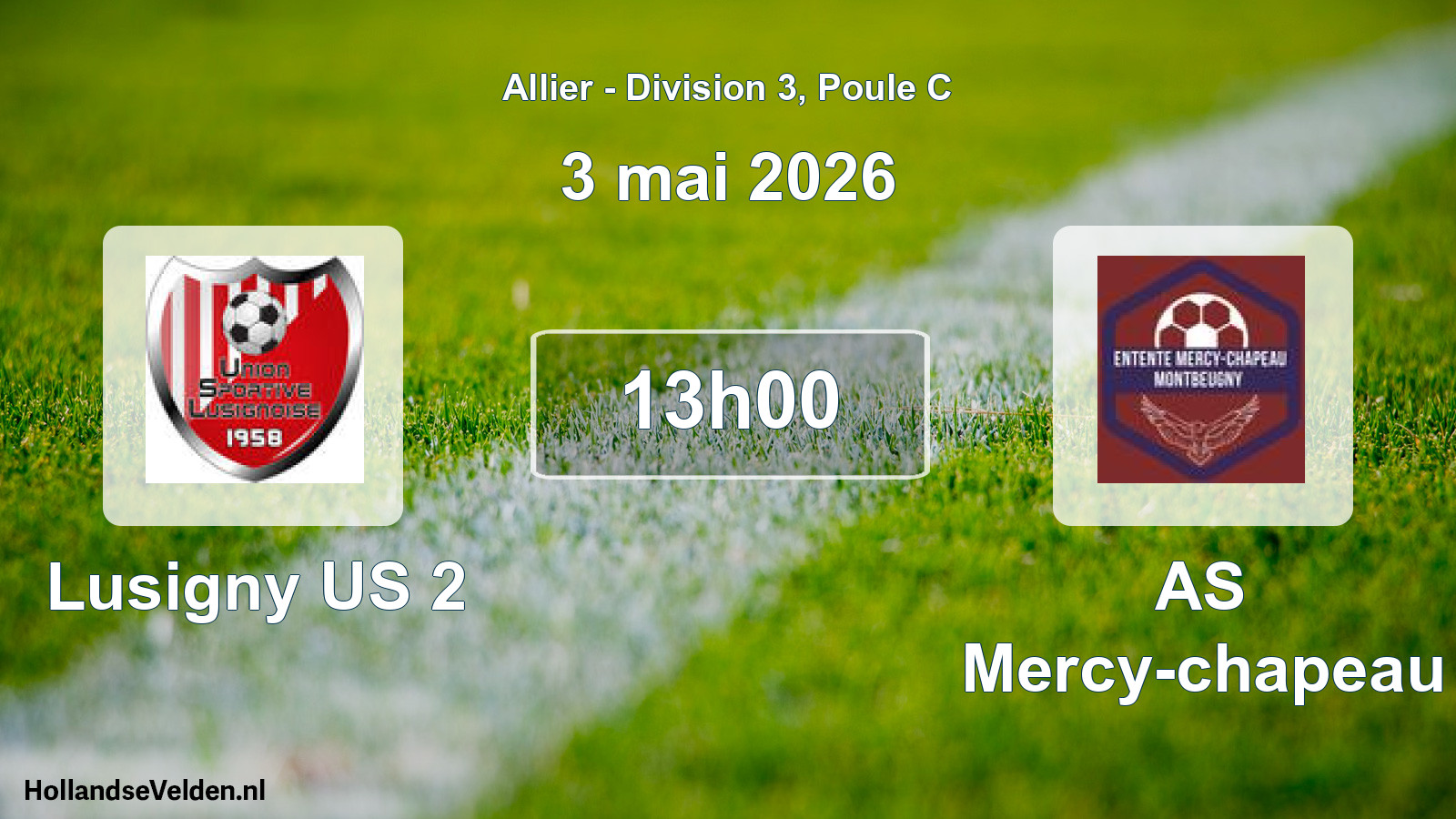 Geplande wedstrijd: Lusigny US 2 - AS Mercy-chapeau (3 mei 2026)