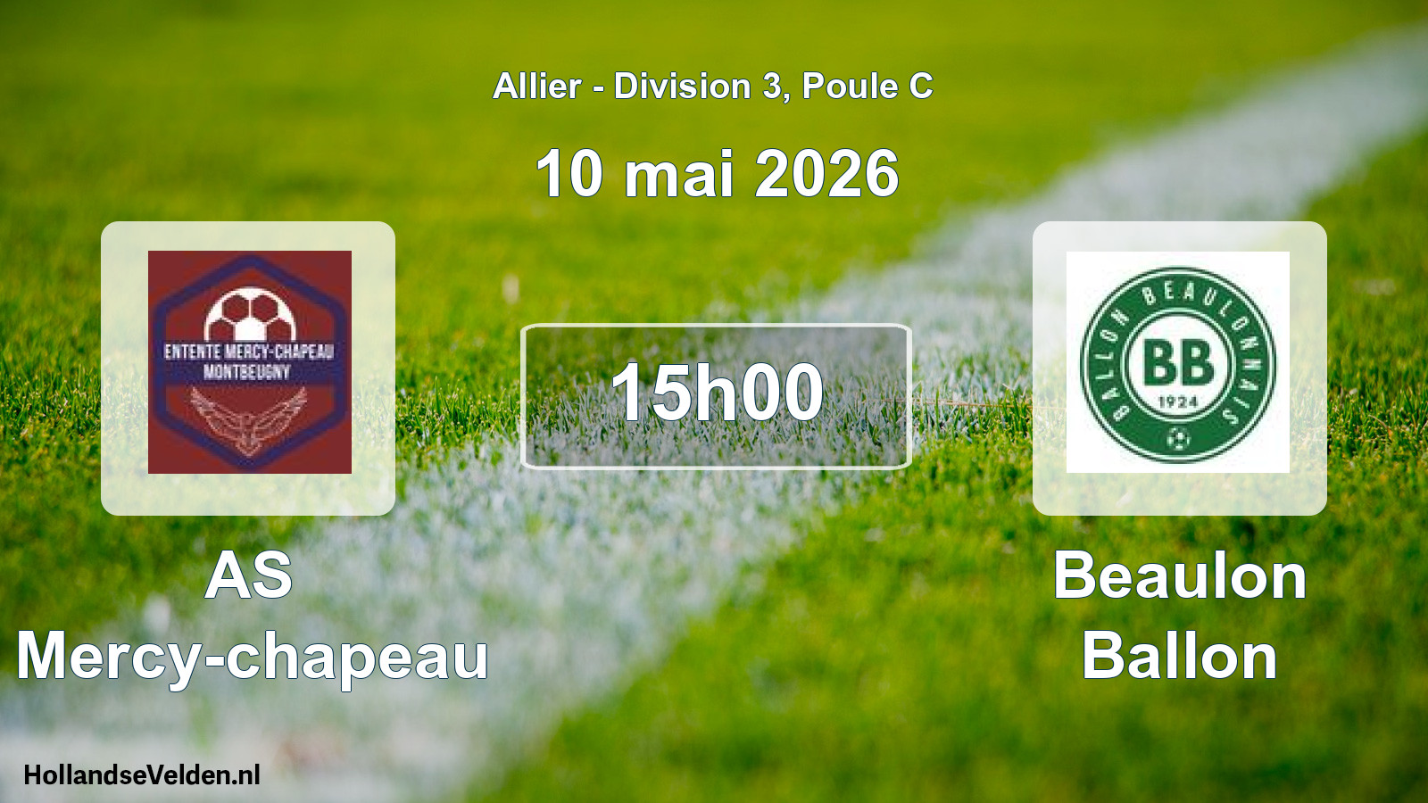 Match programmé: AS Mercy-chapeau - Beaulon Ballon (10 mai 2026)