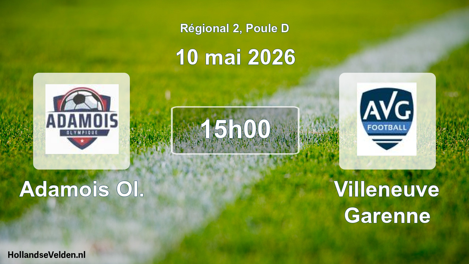 Geplande wedstrijd: Adamois Ol. - Villeneuve Garenne (10 mei 2026)