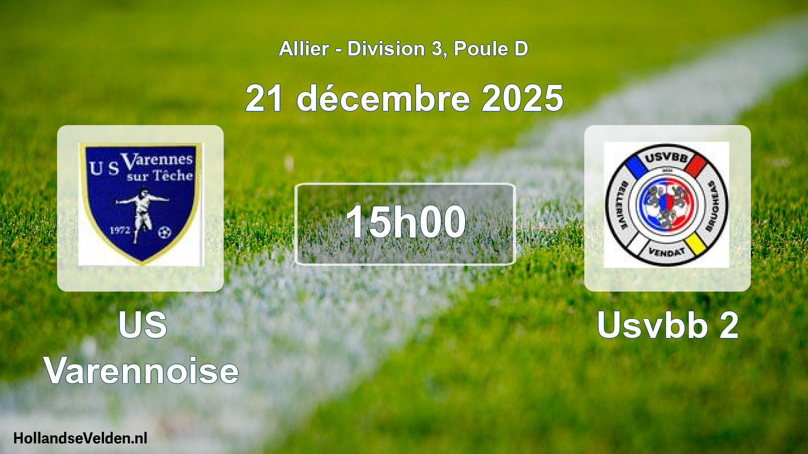 Match programmé: US Varennoise - Usvbb 2 (21 décembre 2025)