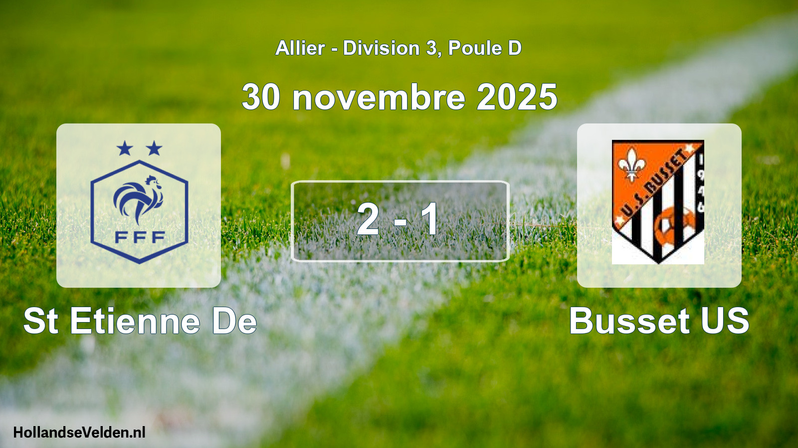 Geplande wedstrijd: St Etienne De - Busset US (30 november 2025)