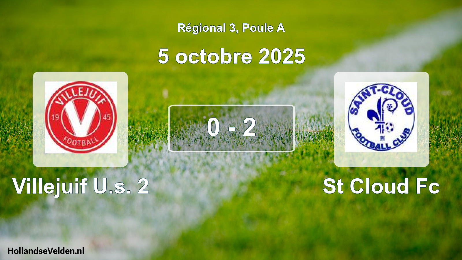 Total number of matches played: Villejuif U.s. 2 - St Cloud Fc 0 - 2 (5 October 2025)