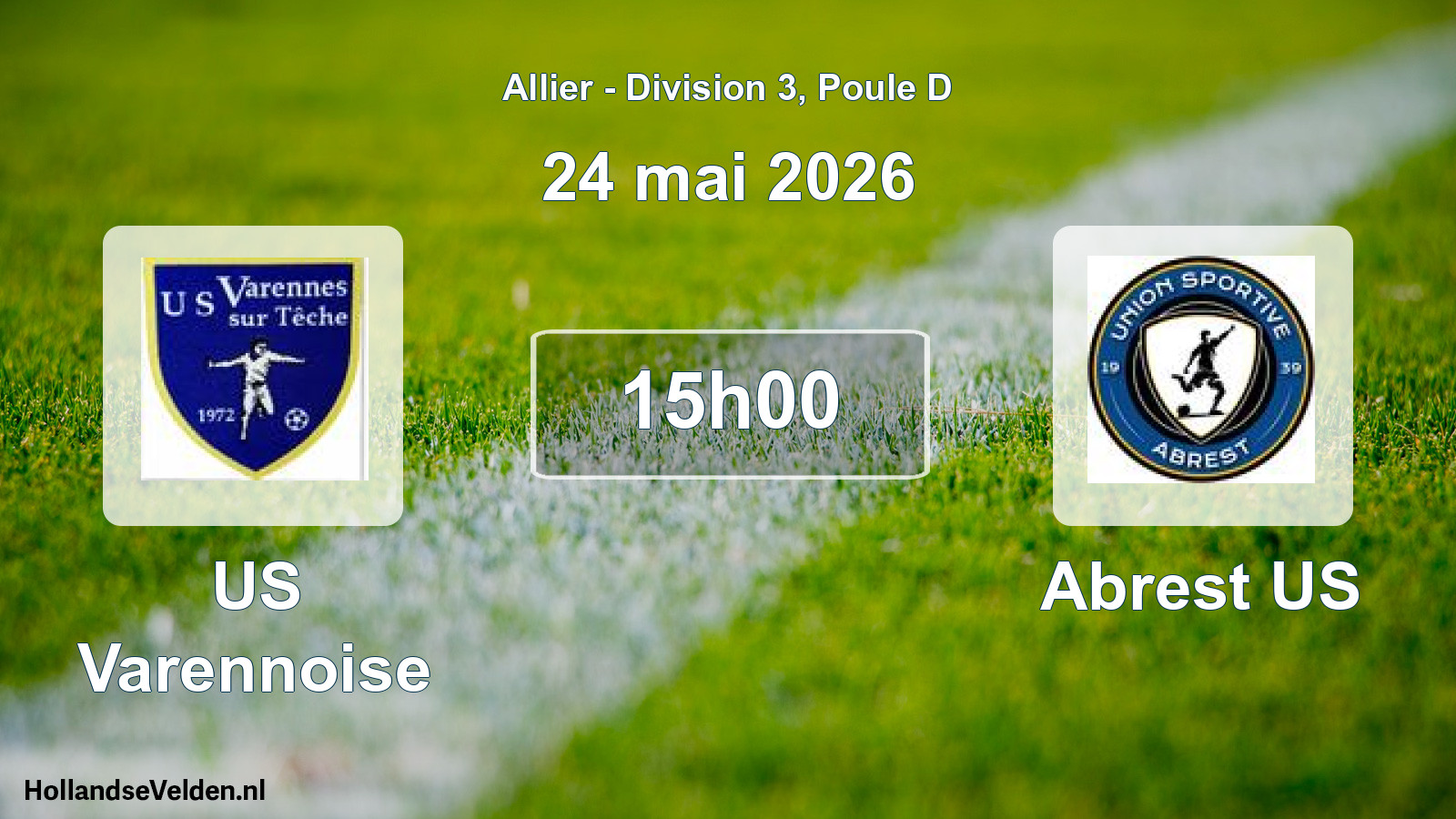 Match programmé: US Varennoise - Abrest US (24 mai 2026)