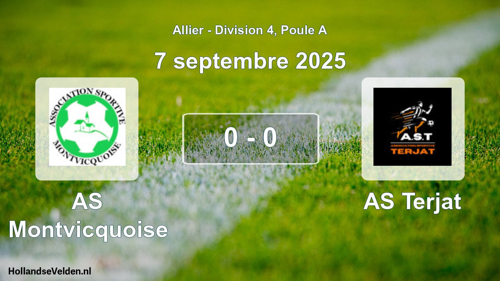 Gespeelde wedstrijd: AS Montvicquoise - AS Terjat 0 - 0 (7 september 2025)