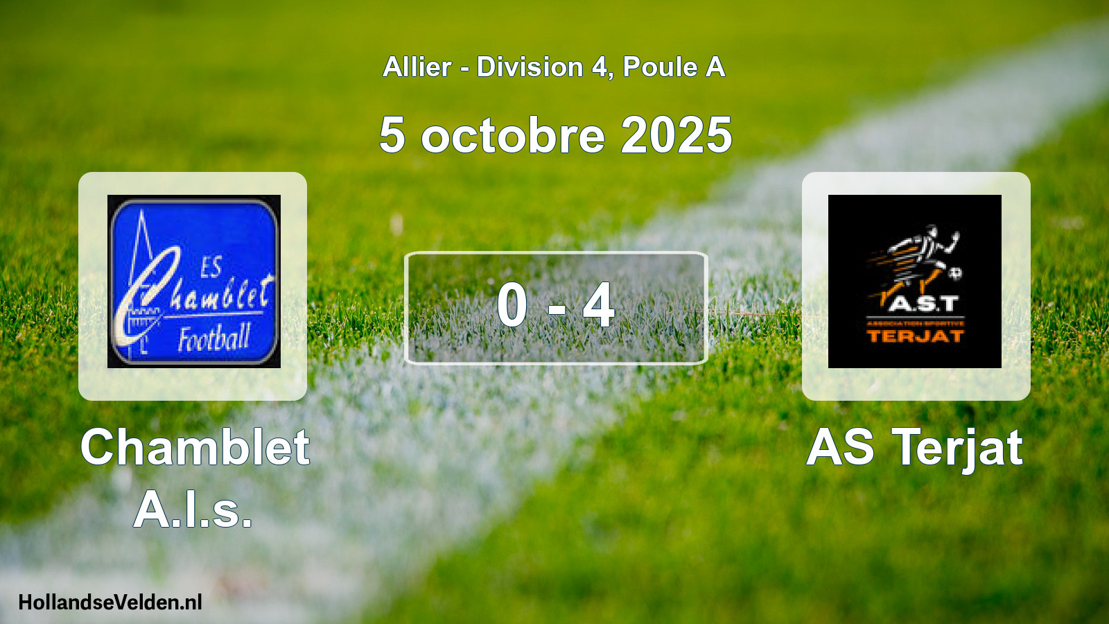 Gespeelde wedstrijd: Chamblet A.l.s. - AS Terjat 0 - 4 (5 oktober 2025)