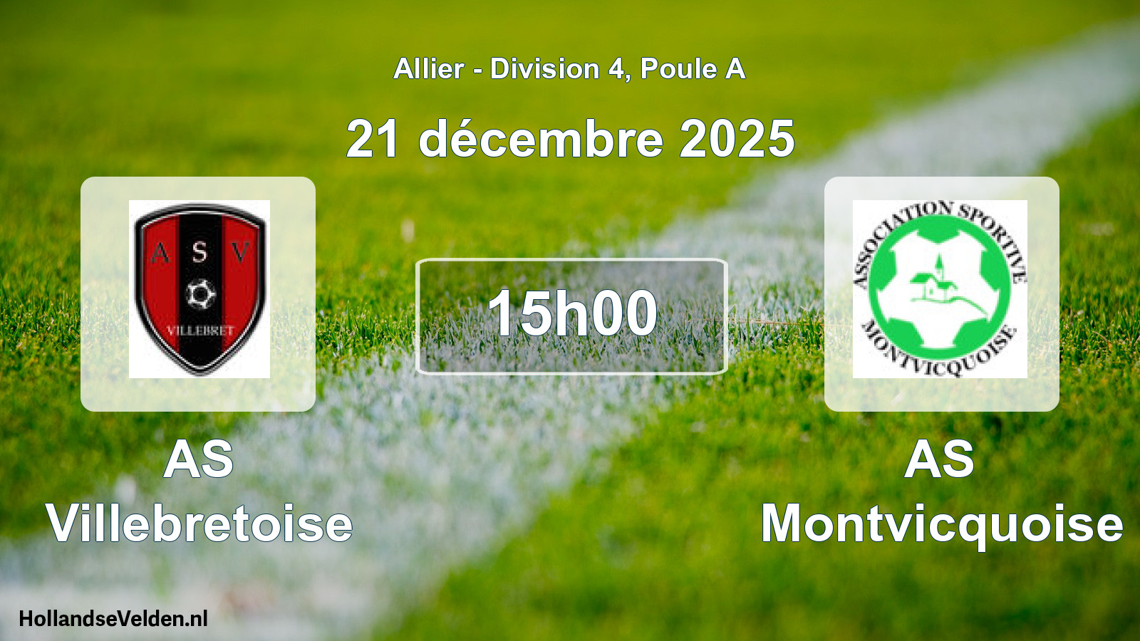 Scheduled Match: AS Villebretoise - AS Montvicquoise (21 December 2025)