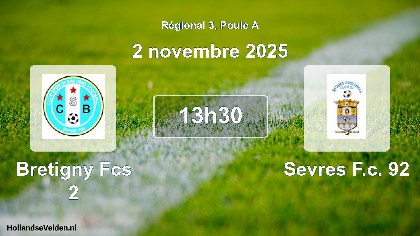 Scheduled Match: Bretigny Fcs 2 - Sevres F.c. 92 (2 November 2025)