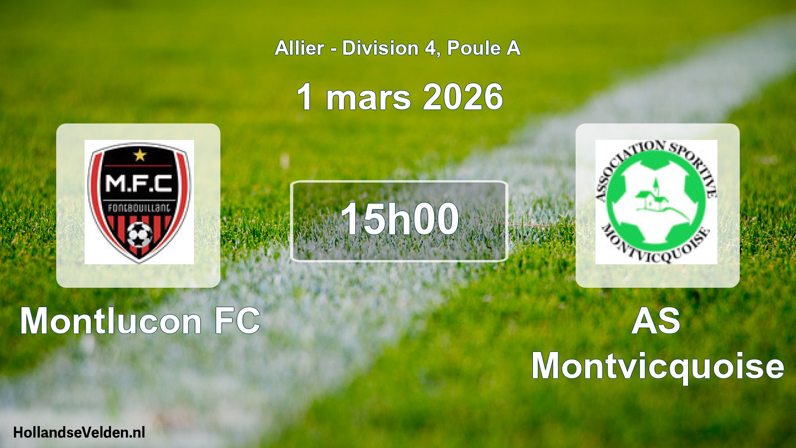 Geplande wedstrijd: Montlucon FC - AS Montvicquoise (1 maart 2026)
