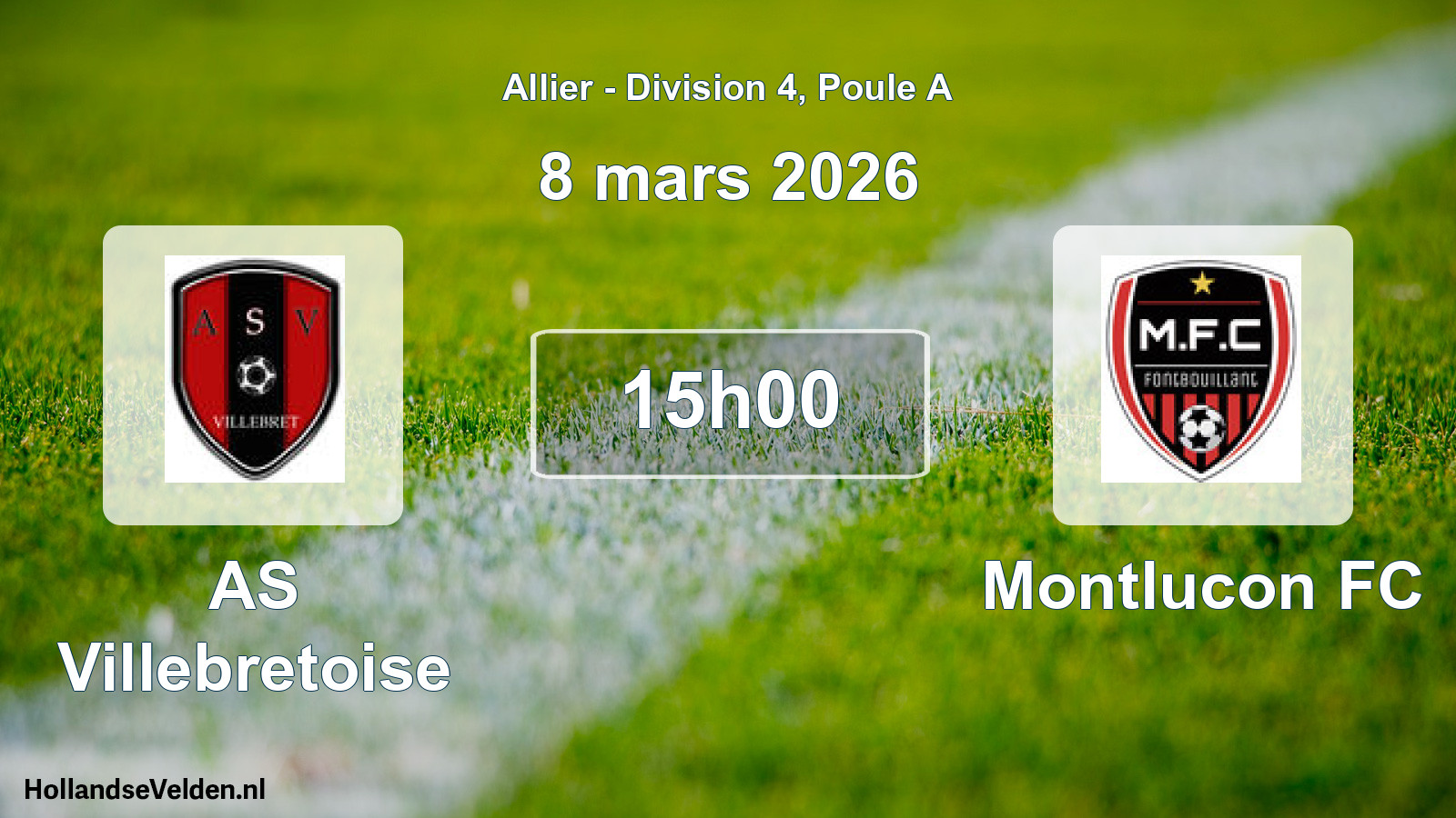 Geplande wedstrijd: AS Villebretoise - Montlucon FC (8 maart 2026)