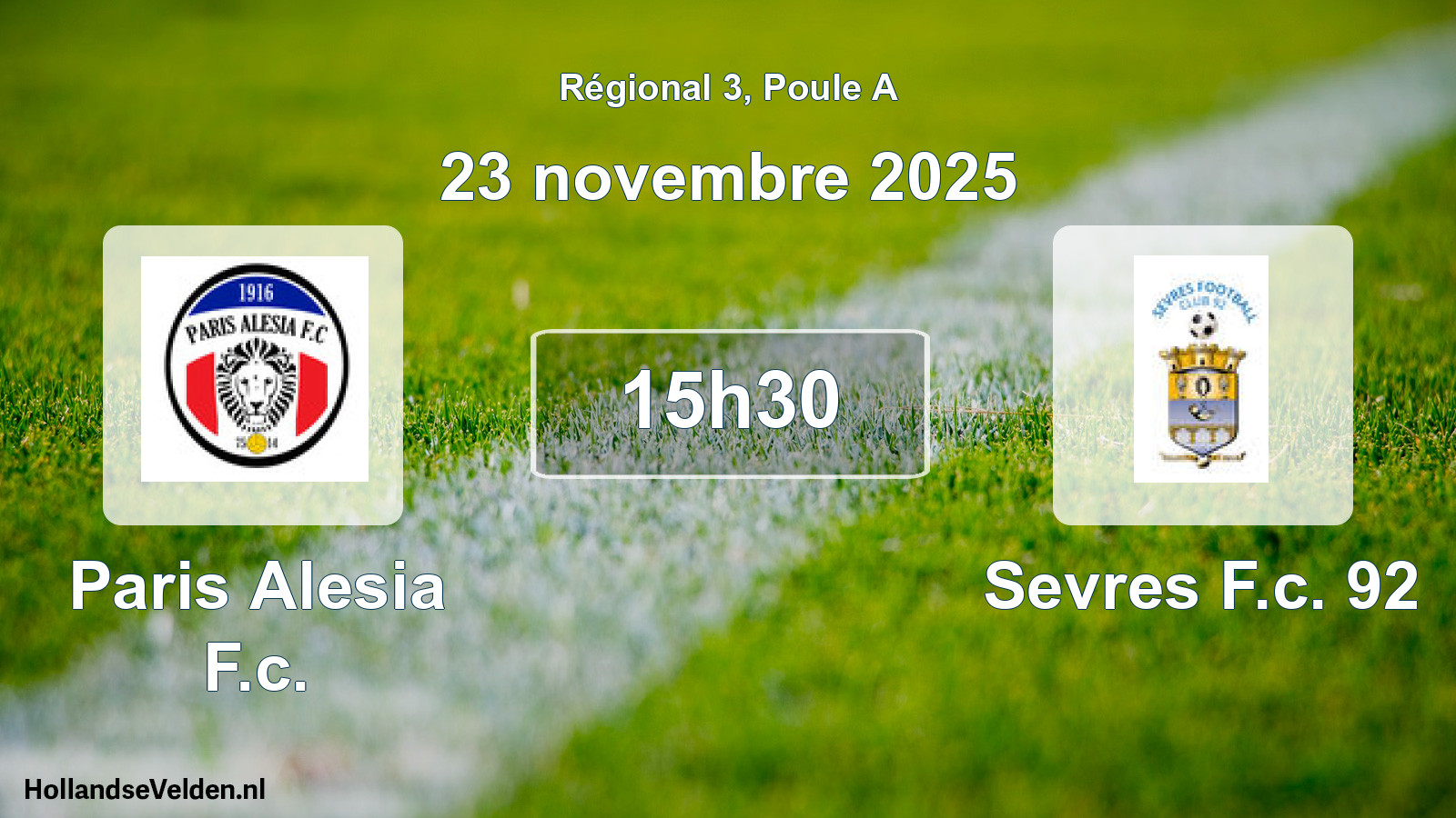 Scheduled Match: Paris Alesia F.c. - Sevres F.c. 92 (23 November 2025)