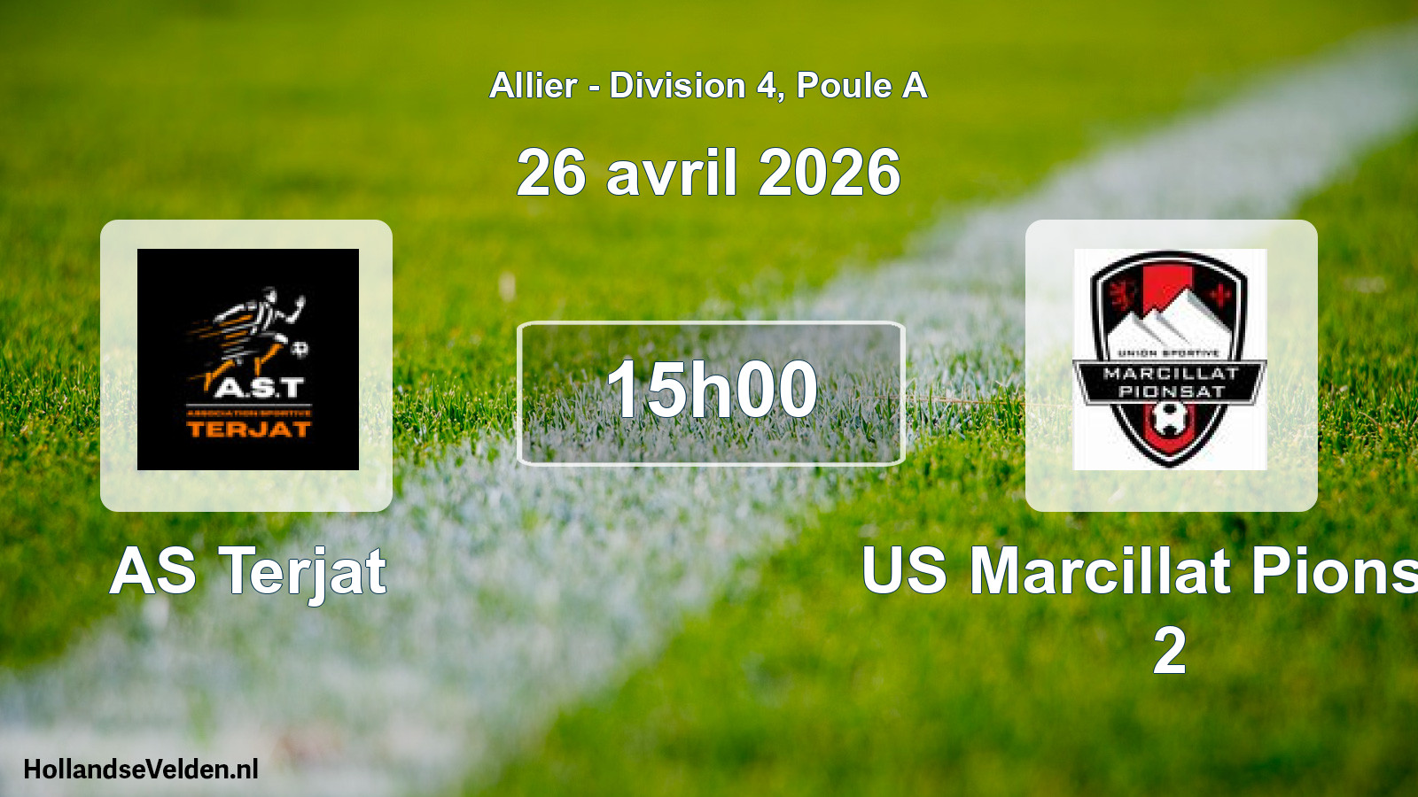 Scheduled Match: AS Terjat - US Marcillat Pionsat 2 (26 April 2026)