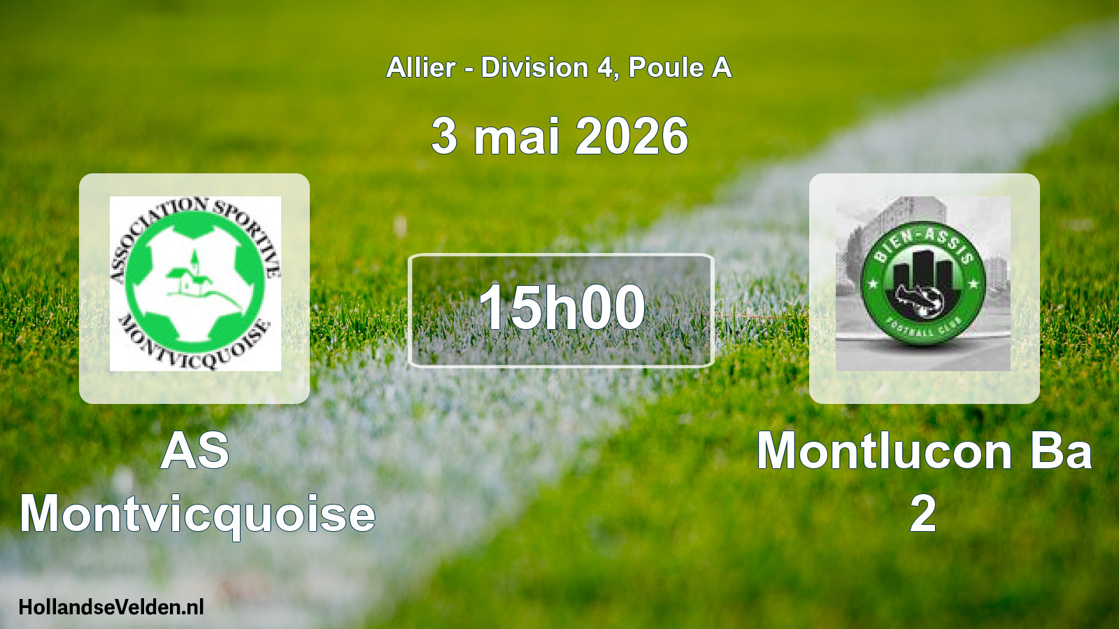 Geplande wedstrijd: AS Montvicquoise - Montlucon Ba 2 (3 mei 2026)