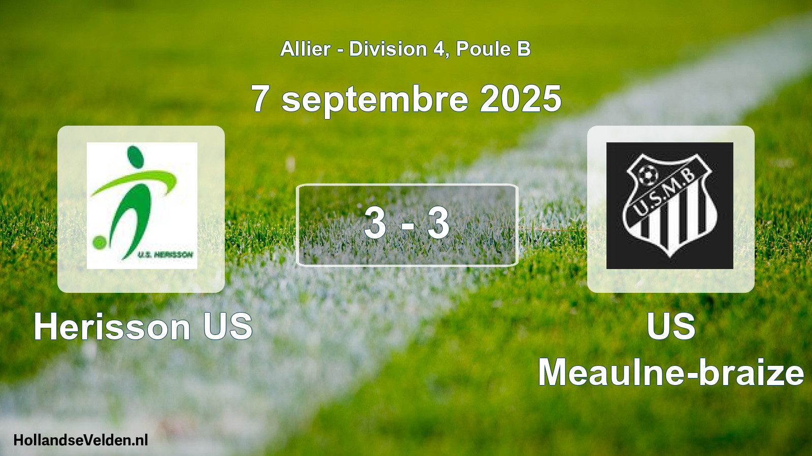Gespeelde wedstrijd: Herisson US - US Meaulne-braize 3 - 3 (7 september 2025)