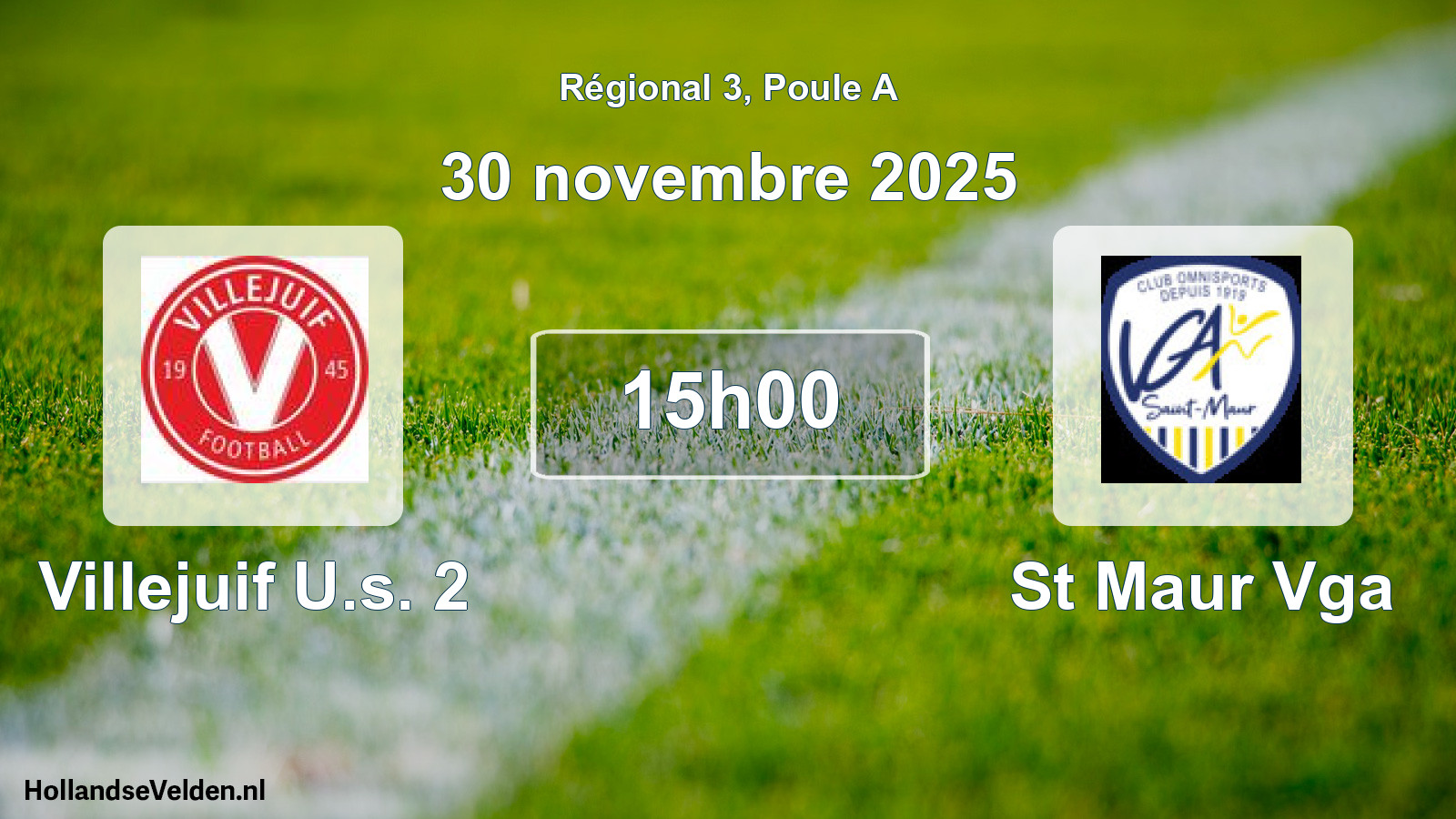 Scheduled Match: Villejuif U.s. 2 - St Maur Vga (30 November 2025)