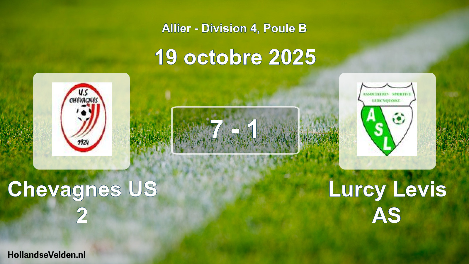 Total number of matches played: Chevagnes US 2 - Lurcy Levis AS 7 - 1 (19 October 2025)