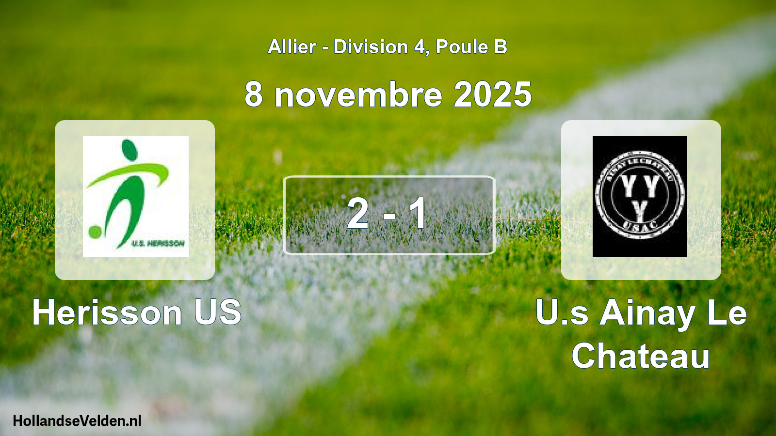 Gespeelde wedstrijd: Herisson US - U.s Ainay Le Chateau 2 - 1 (8 november 2025)