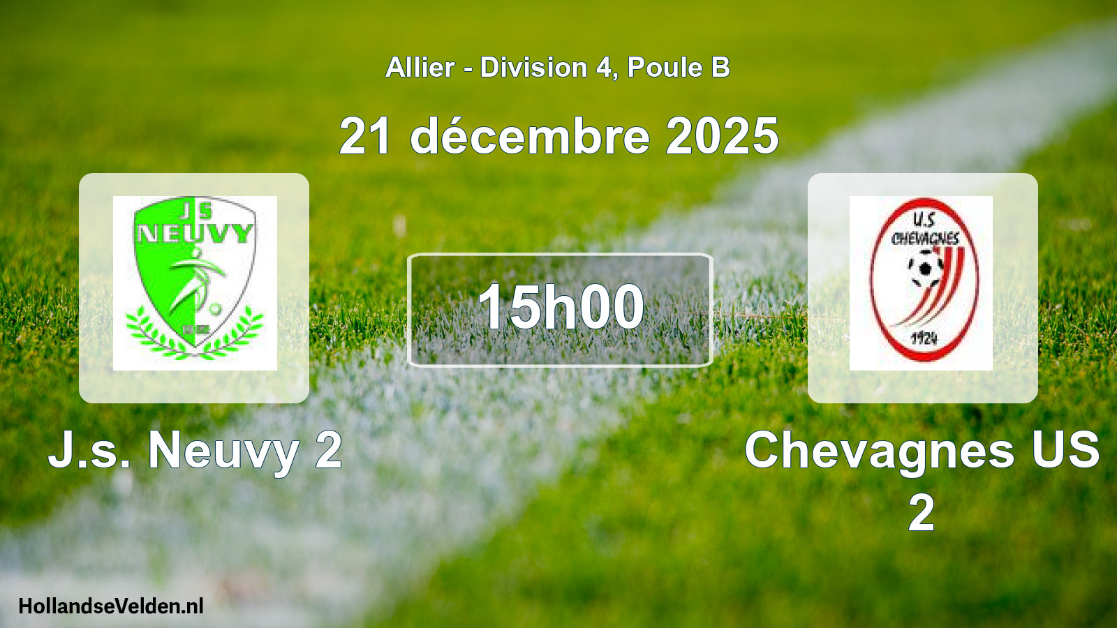 Match programmé: J.s. Neuvy 2 - Chevagnes US 2 (21 décembre 2025)