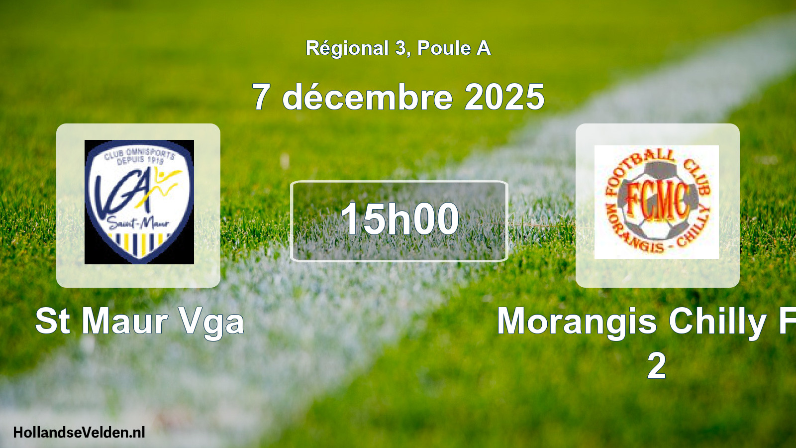 Scheduled Match: St Maur Vga - Morangis Chilly Fc 2 (7 December 2025)