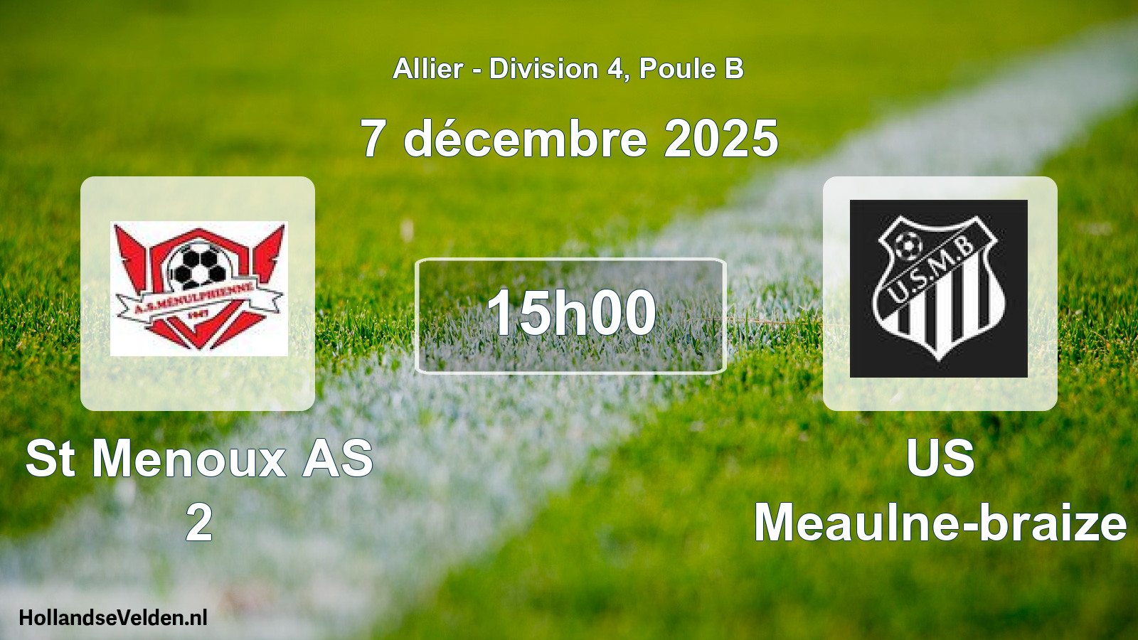 Geplande wedstrijd: St Menoux AS 2 - US Meaulne-braize (7 december 2025)
