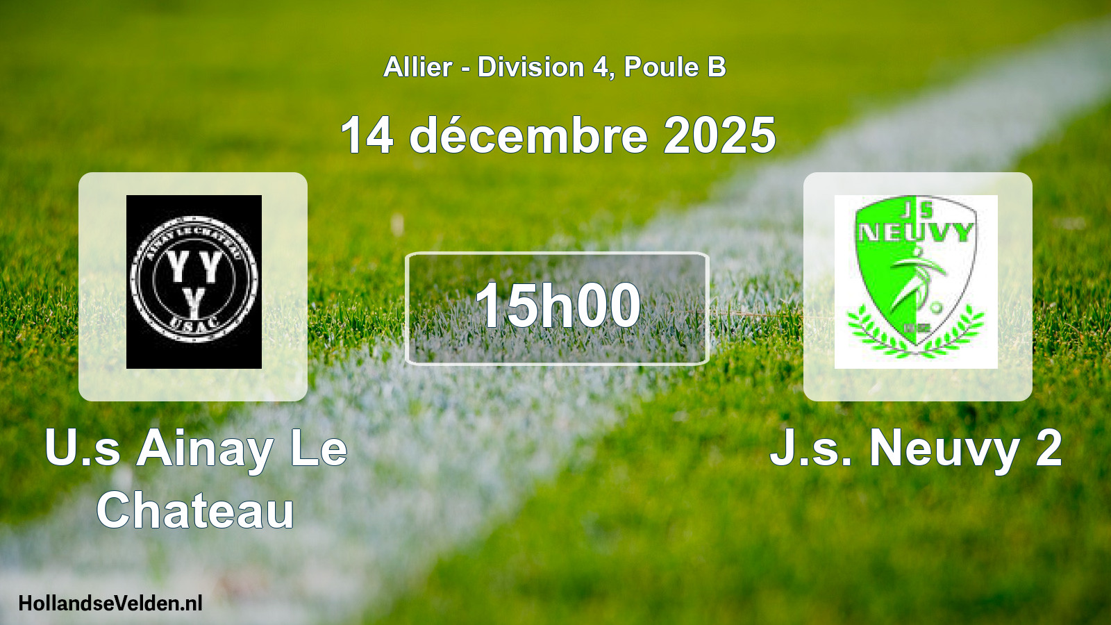 Geplande wedstrijd: U.s Ainay Le Chateau - J.s. Neuvy 2 (14 december 2025)
