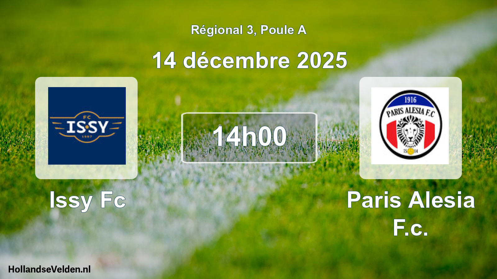 Scheduled Match: Issy Fc - Paris Alesia F.c. (14 December 2025)