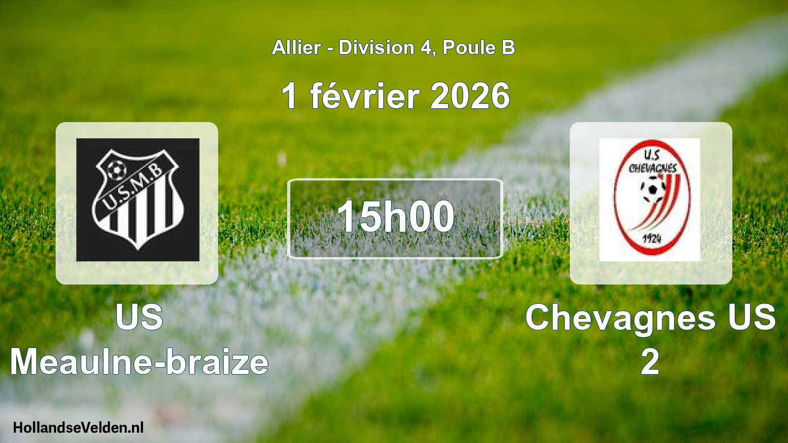 Geplande wedstrijd: US Meaulne-braize - Chevagnes US 2 (1 februari 2026)