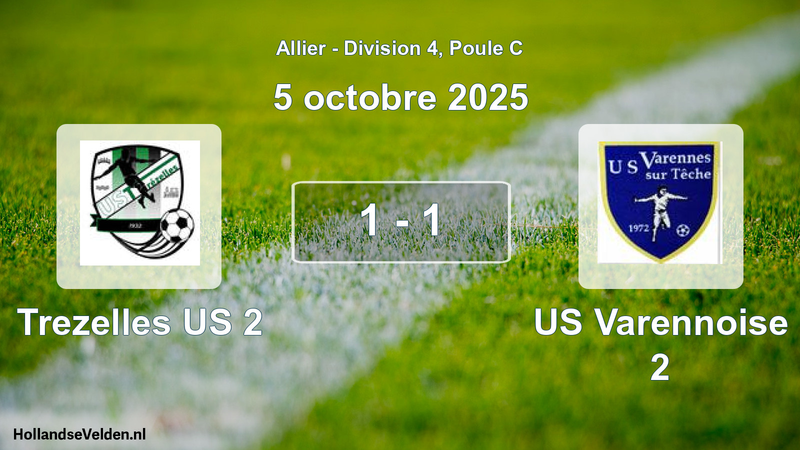 Gespeelde wedstrijd: Trezelles US 2 - US Varennoise 2 1 - 1 (5 oktober 2025)