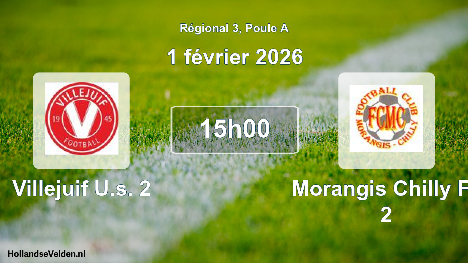 Scheduled Match: Villejuif U.s. 2 - Morangis Chilly Fc 2 (1 February 2026)