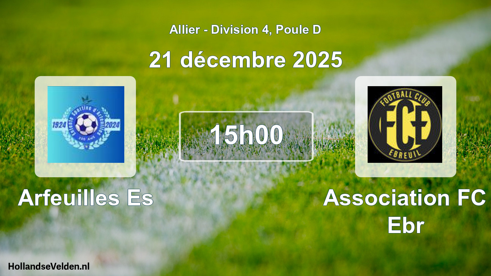 Scheduled Match: Arfeuilles Es - Association FC Ebr (21 December 2025)