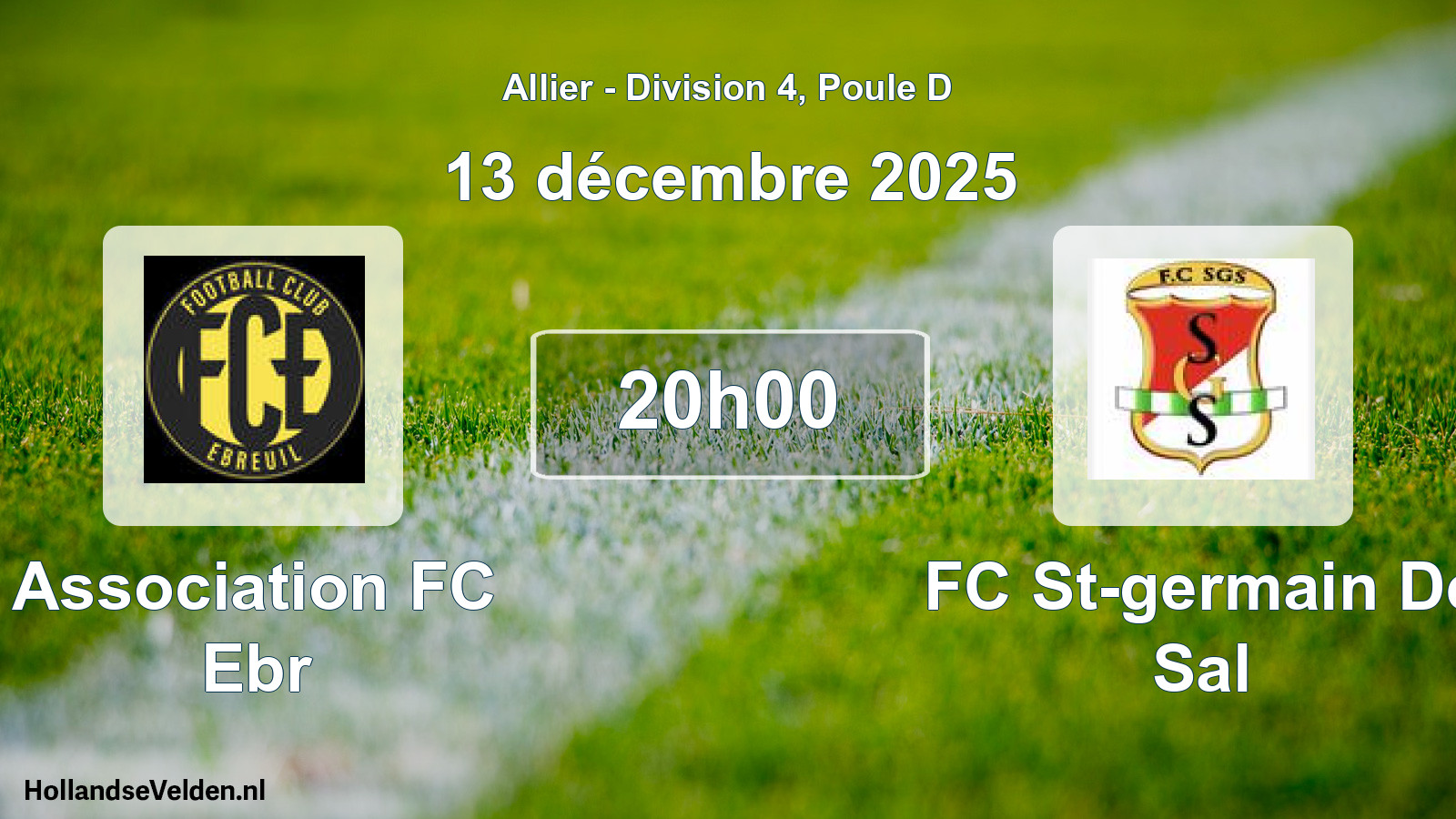 Geplande wedstrijd: Association FC Ebr - FC St-germain De Sal (13 december 2025)