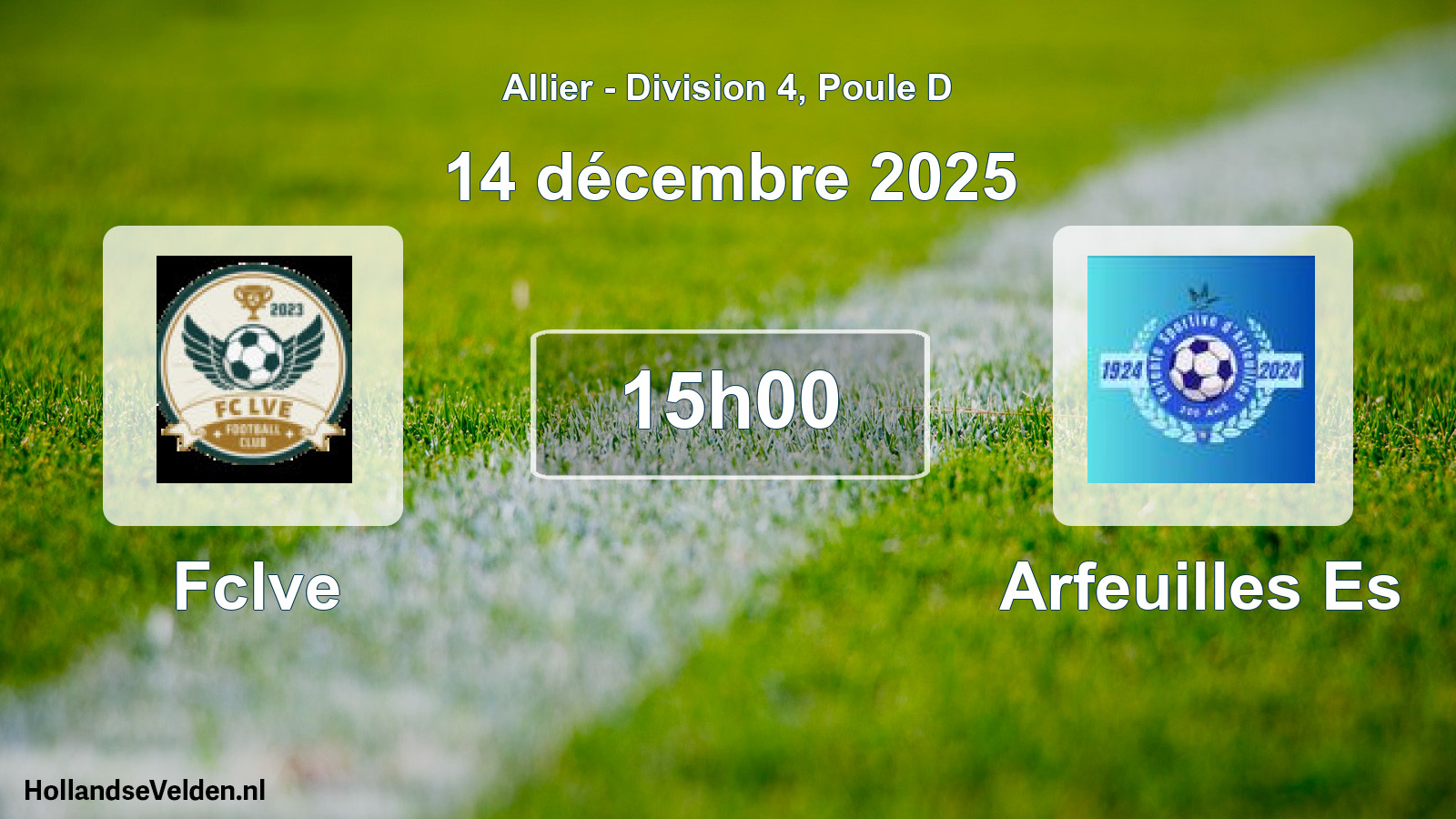 Geplande wedstrijd: Fclve - Arfeuilles Es (14 december 2025)
