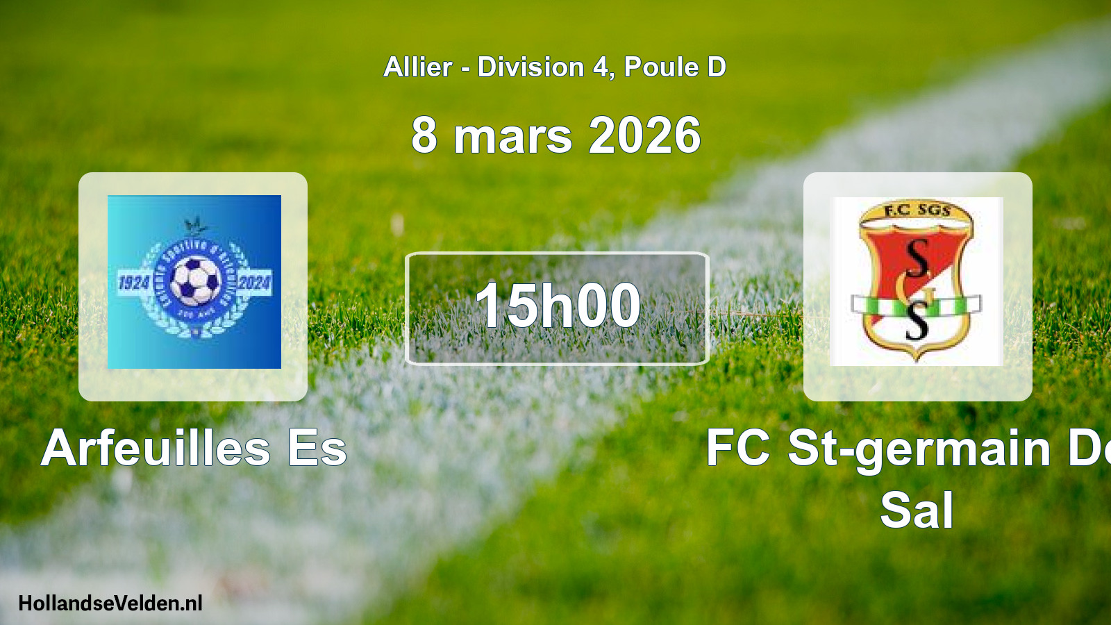Scheduled Match: Arfeuilles Es - FC St-germain De Sal (8 March 2026)