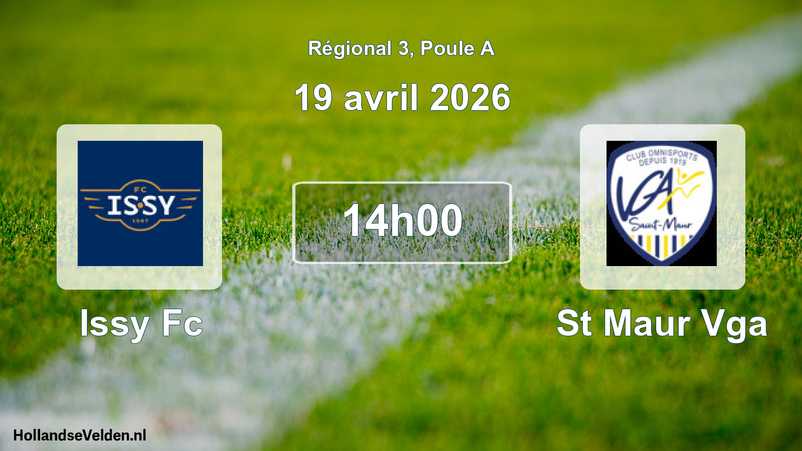 Scheduled Match: Issy Fc - St Maur Vga (19 April 2026)