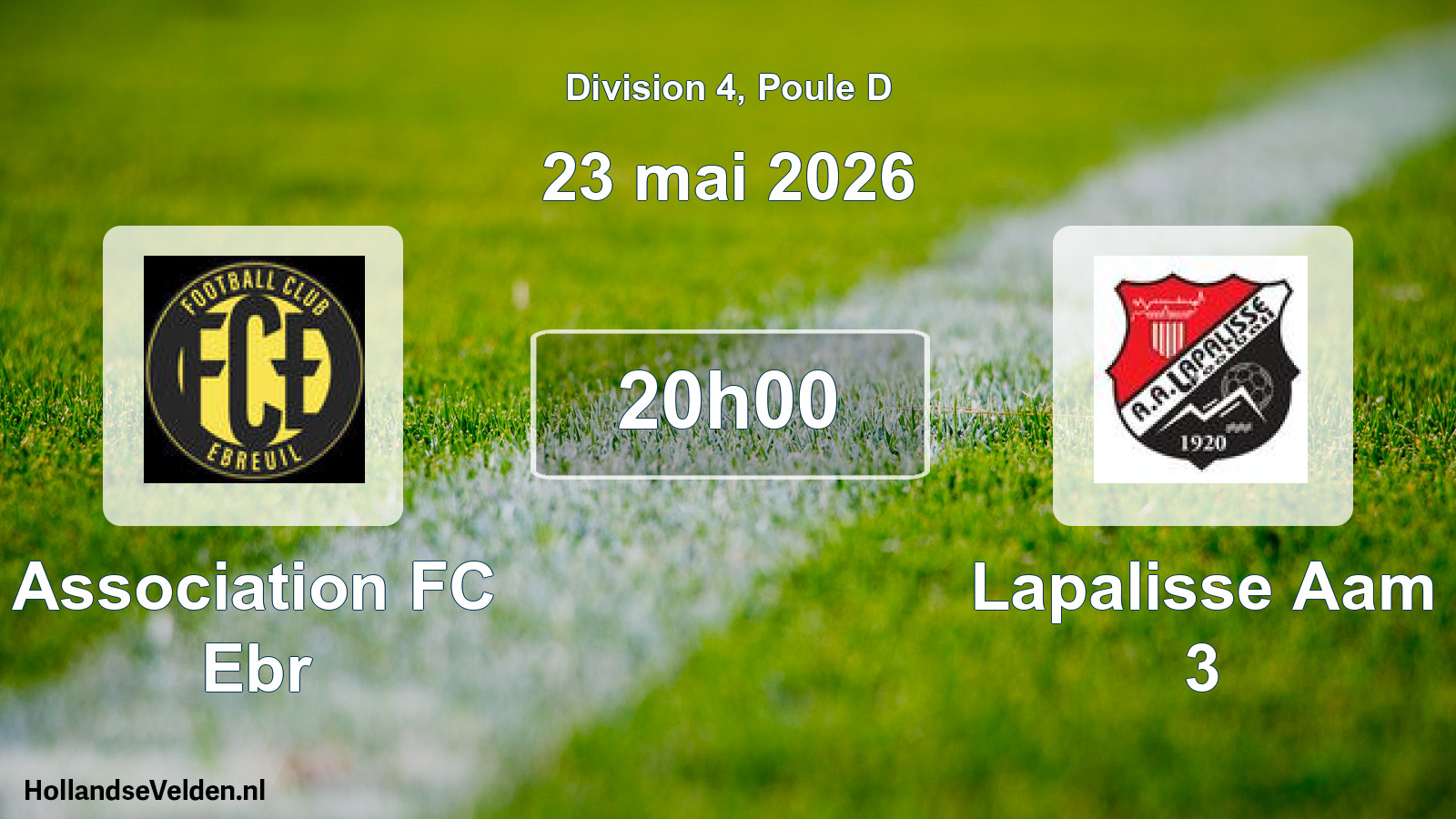 Geplande wedstrijd: Association FC Ebr - Lapalisse Aam 3 (23 mei 2026)