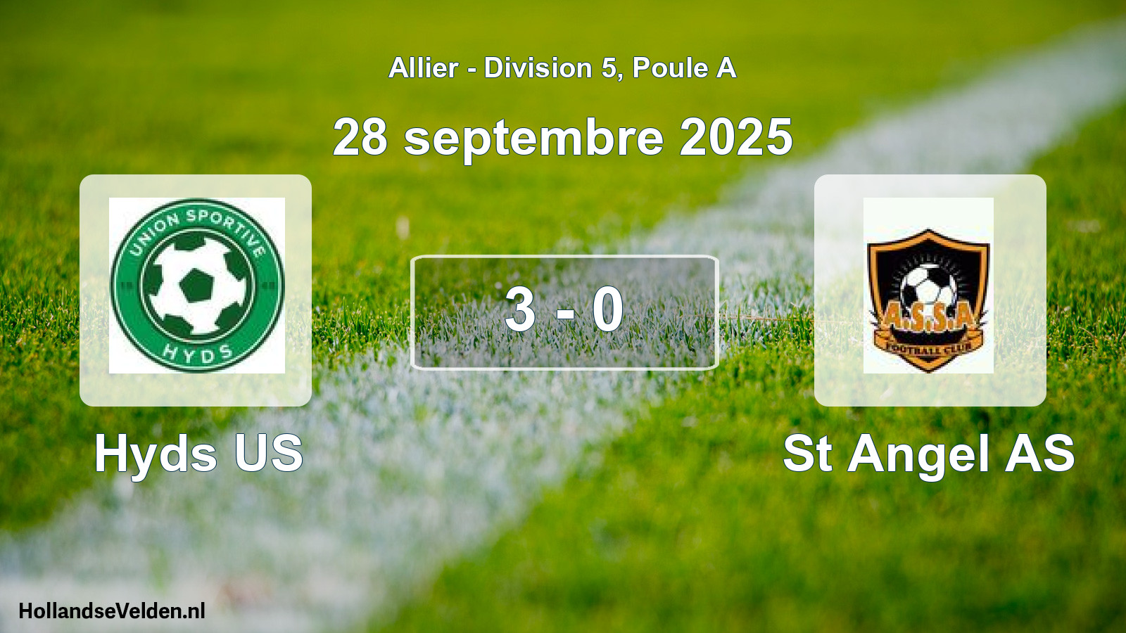 Match joué: Hyds US - St Angel AS 3 - 0 (28 septembre 2025)