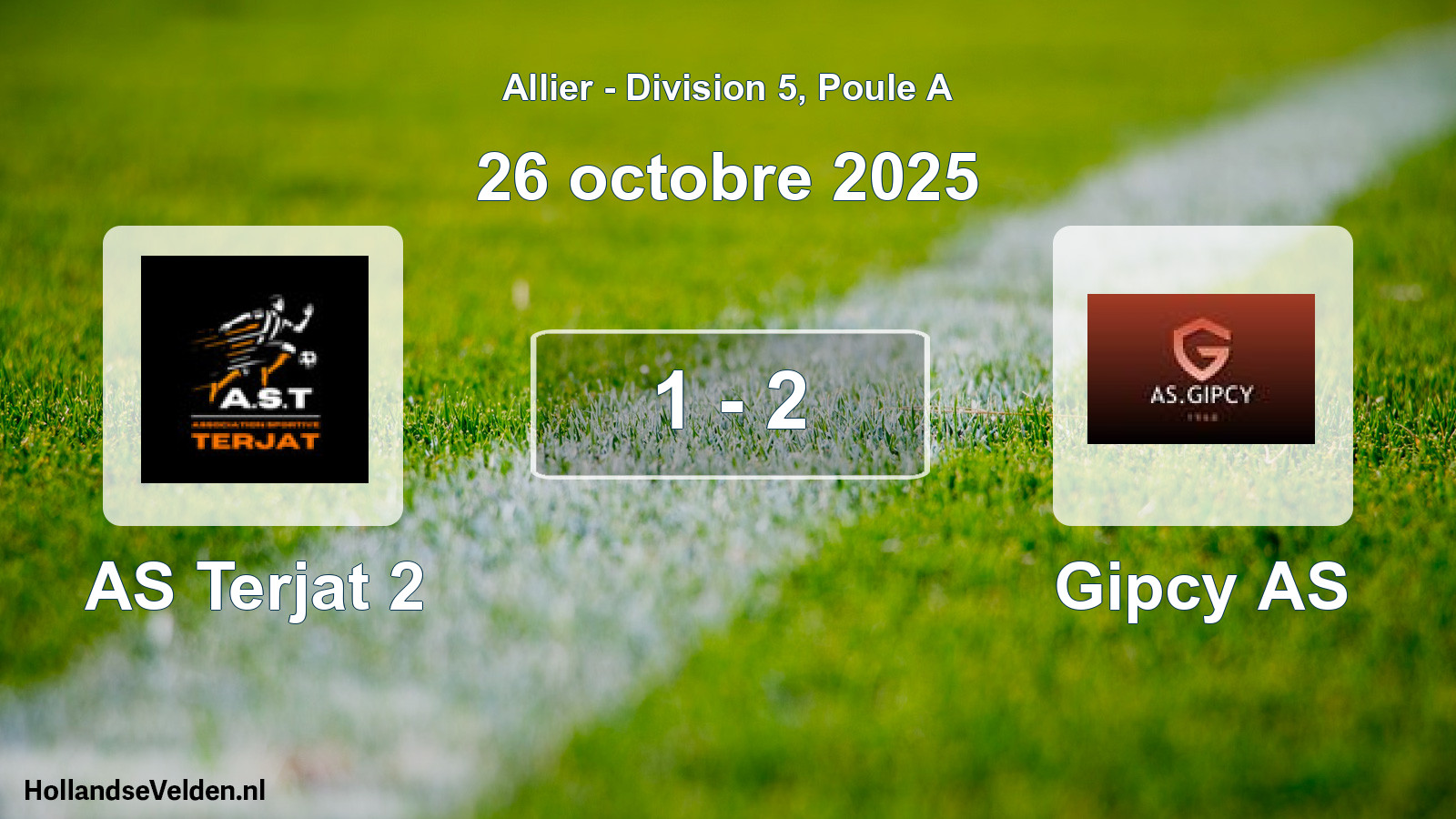 Gespeelde wedstrijd: AS Terjat 2 - Gipcy AS 1 - 2 (26 oktober 2025)