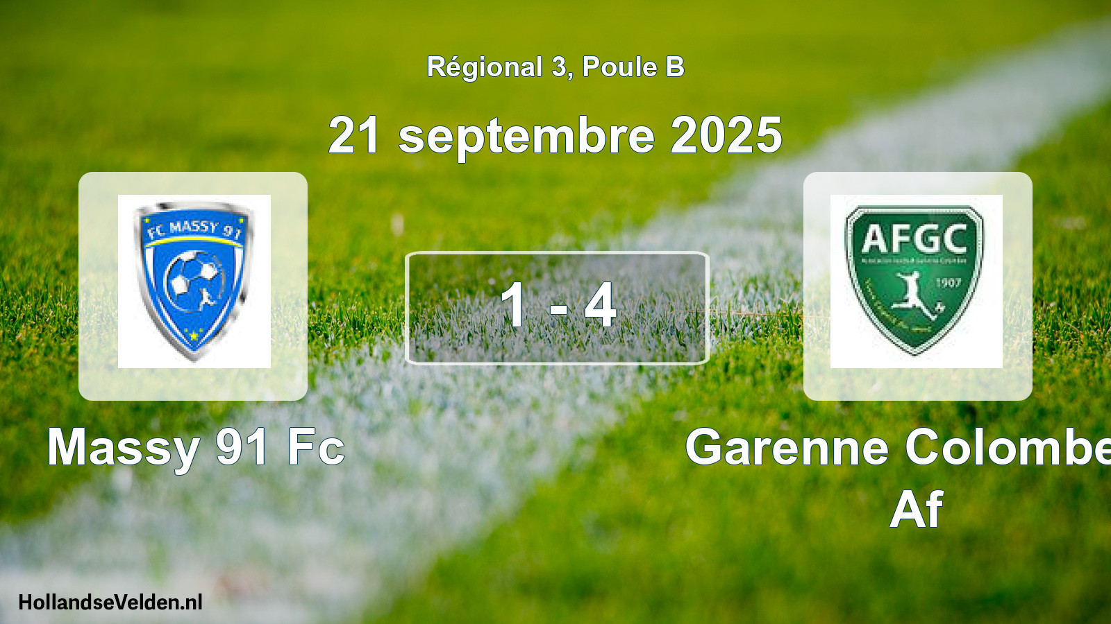 Total number of matches played: Massy 91 Fc - Garenne Colombes Af 1 - 4 (21 September 2025)
