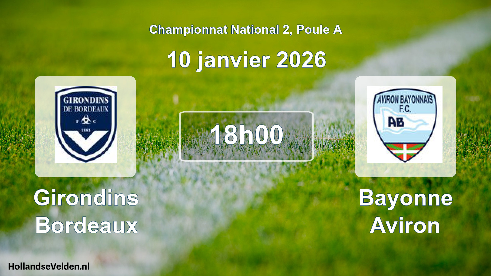 Scheduled Match: Girondins Bordeaux - Bayonne Aviron (10 January 2026)
