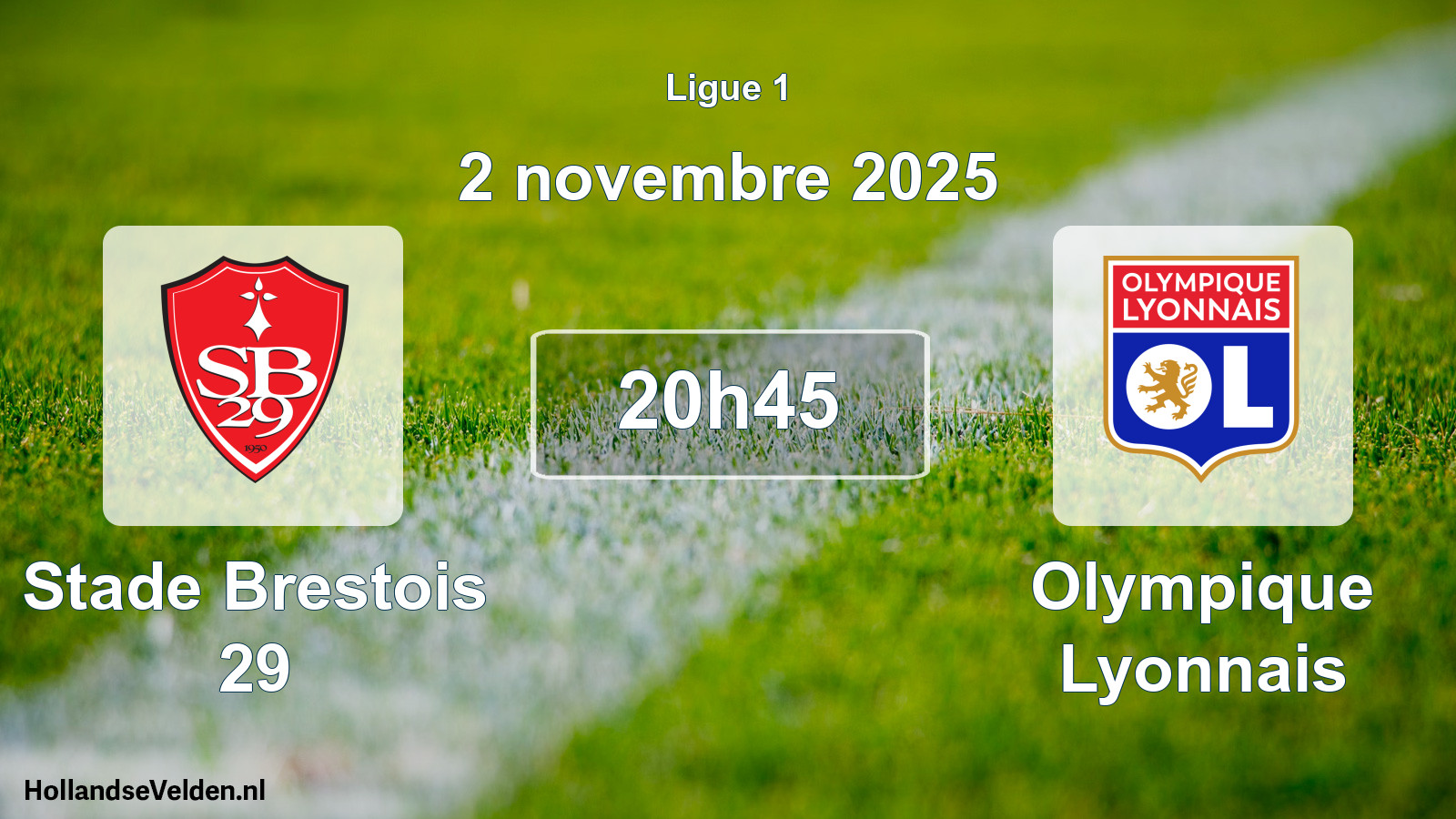 Geplande wedstrijd: Stade Brestois 29 - Olympique Lyonnais (2 november 2025)