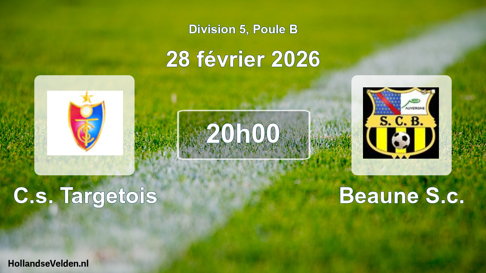 Match programmé: C.s. Targetois - Beaune S.c. (28 février 2026)