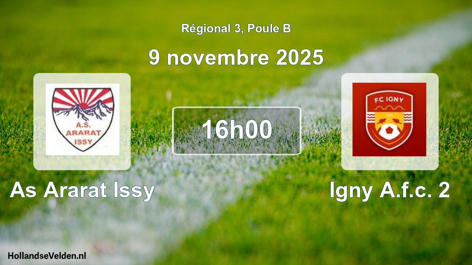 Geplande wedstrijd: As Ararat Issy - Igny A.f.c. 2 (9 november 2025)