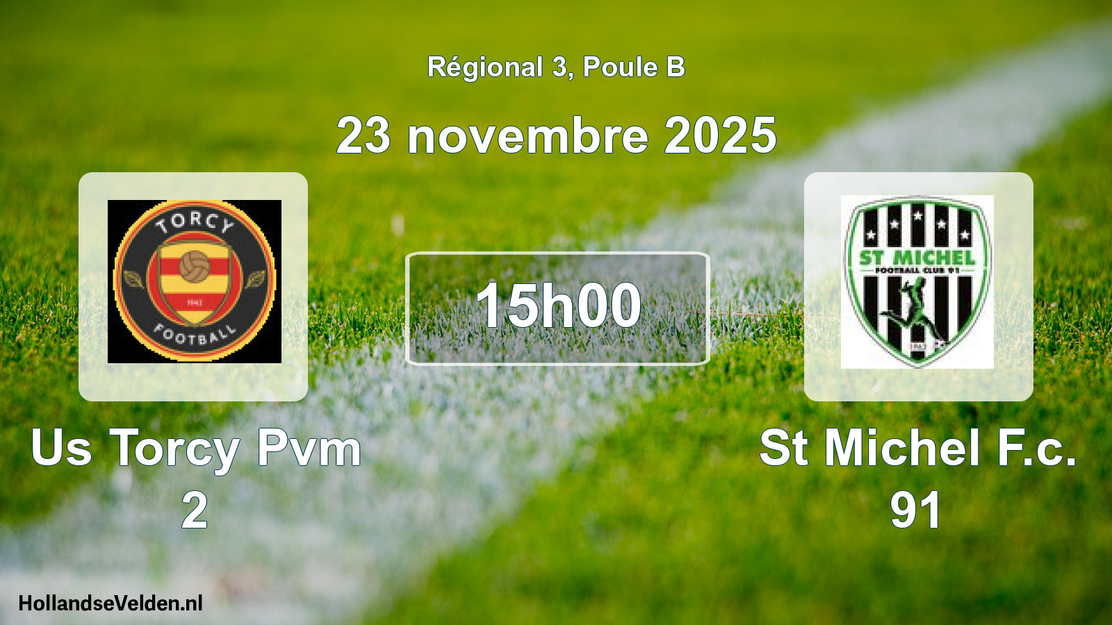 Scheduled Match: Us Torcy Pvm 2 - St Michel F.c. 91 (23 November 2025)