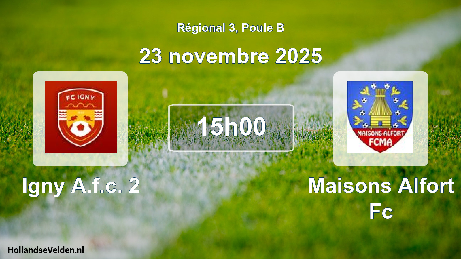 Scheduled Match: Igny A.f.c. 2 - Maisons Alfort Fc (23 November 2025)