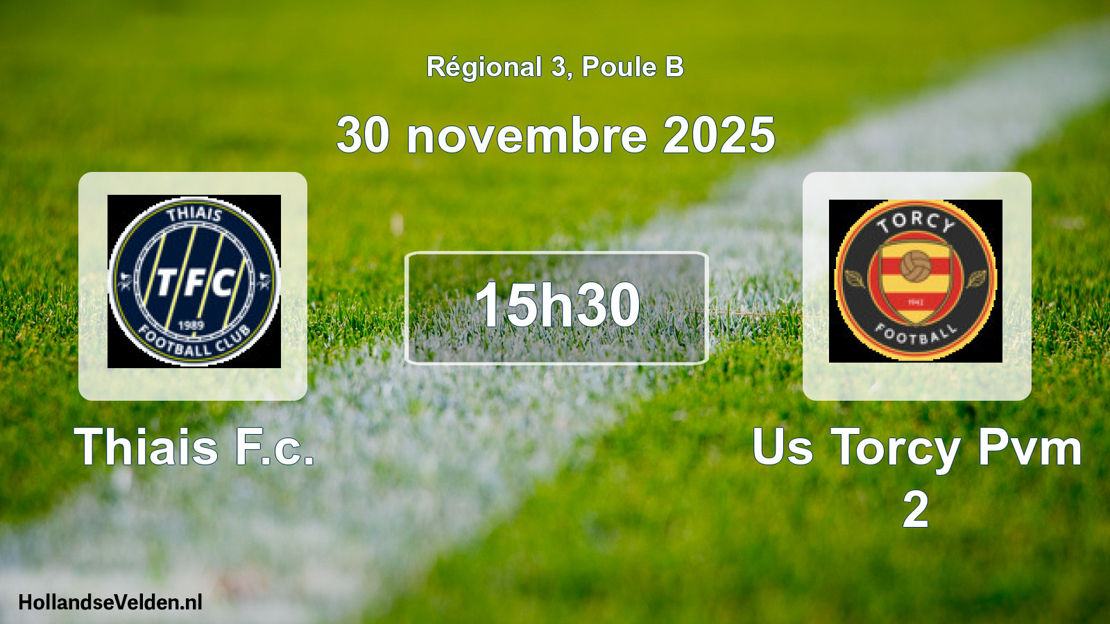 Geplande wedstrijd: Thiais F.c. - Us Torcy Pvm 2 (30 november 2025)