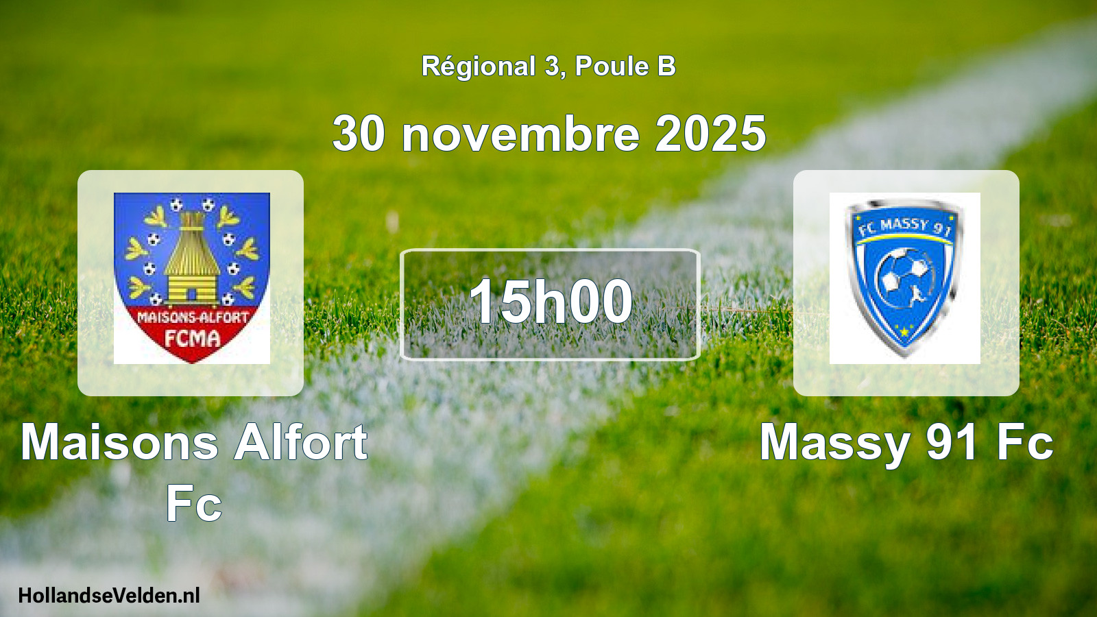 Geplande wedstrijd: Maisons Alfort Fc - Massy 91 Fc (30 november 2025)