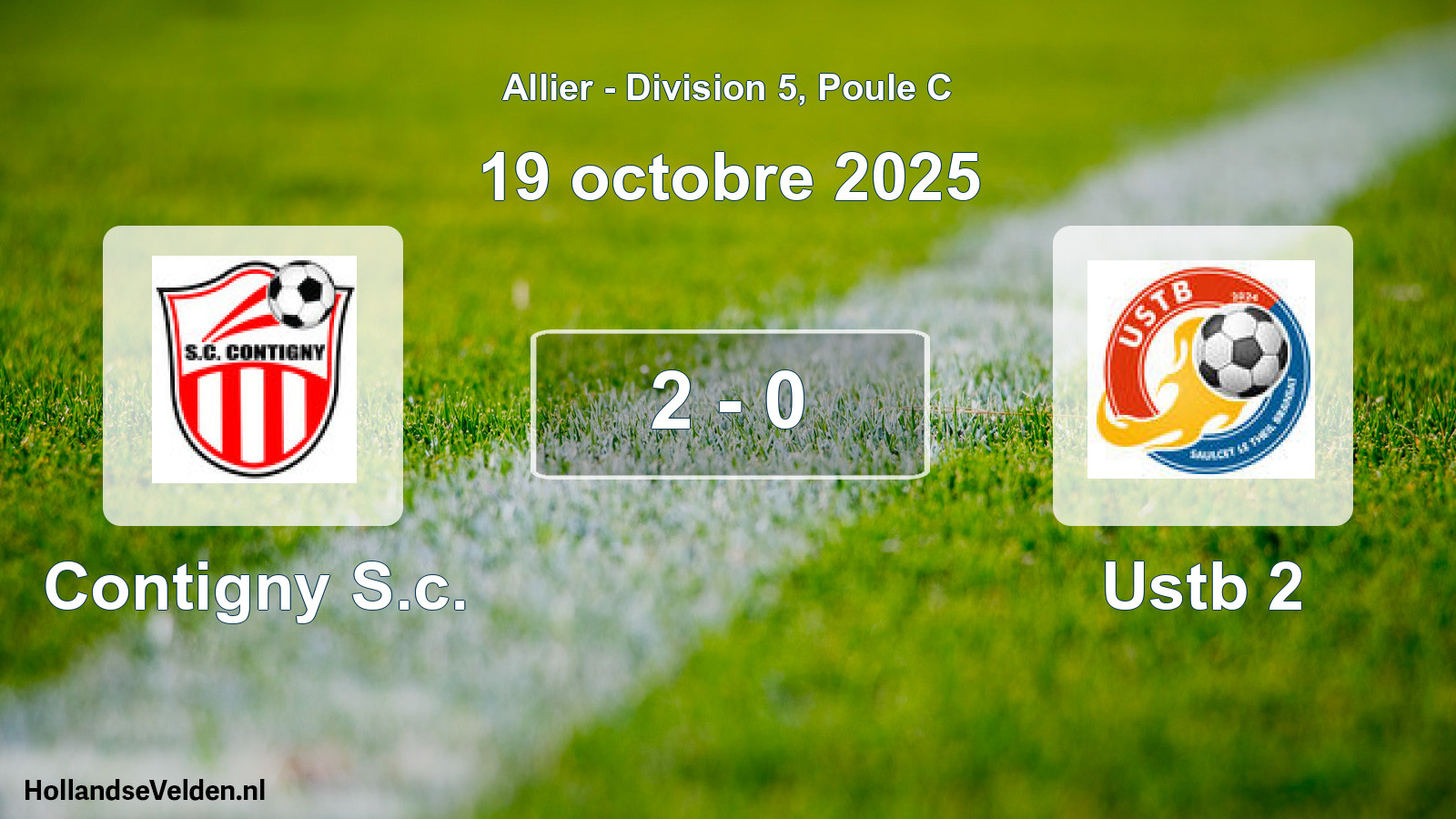 Match joué: Contigny S.c. - Ustb 2 2 - 0 (19 octobre 2025)
